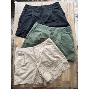 Women's Gap Neutral Suit Trouser Shorts Bundle size 6 in Tan, Green, Black